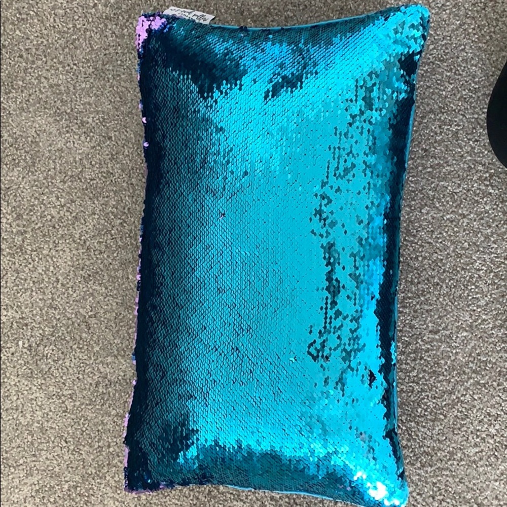 Sequin Color changing mermaid throw pillow